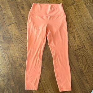 Lululemon aligns 25” peach new without tags